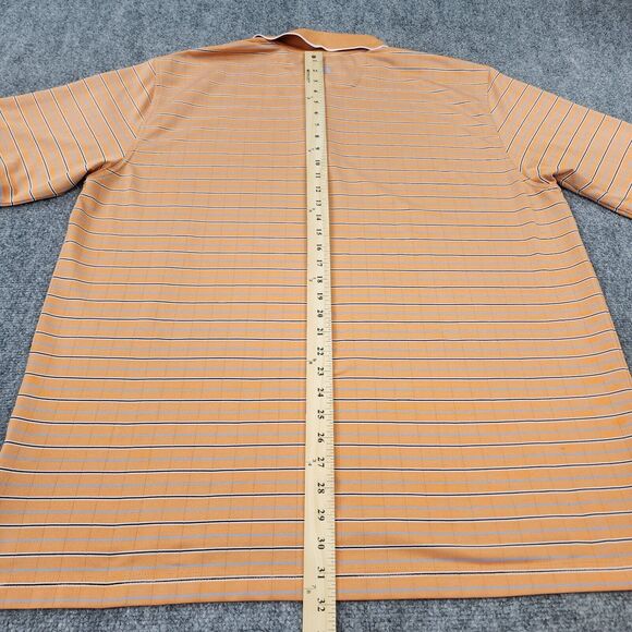 Brooks Brothers Shirt Mens XXL Orange Striped Polo Country Club ProSport Casual - Picture 6 of 16